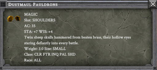 DUSTMAUL PAULDRONS item card